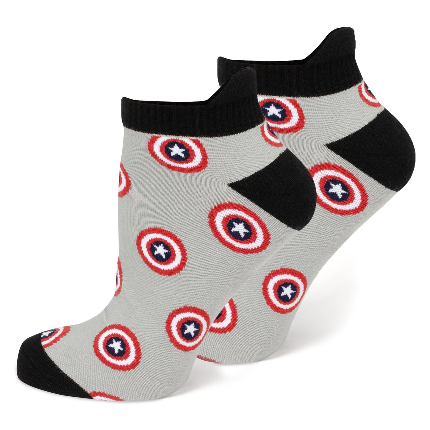 Captain America Ankle Socks 3 Pack and Lapel Pin Gift Set Image 3