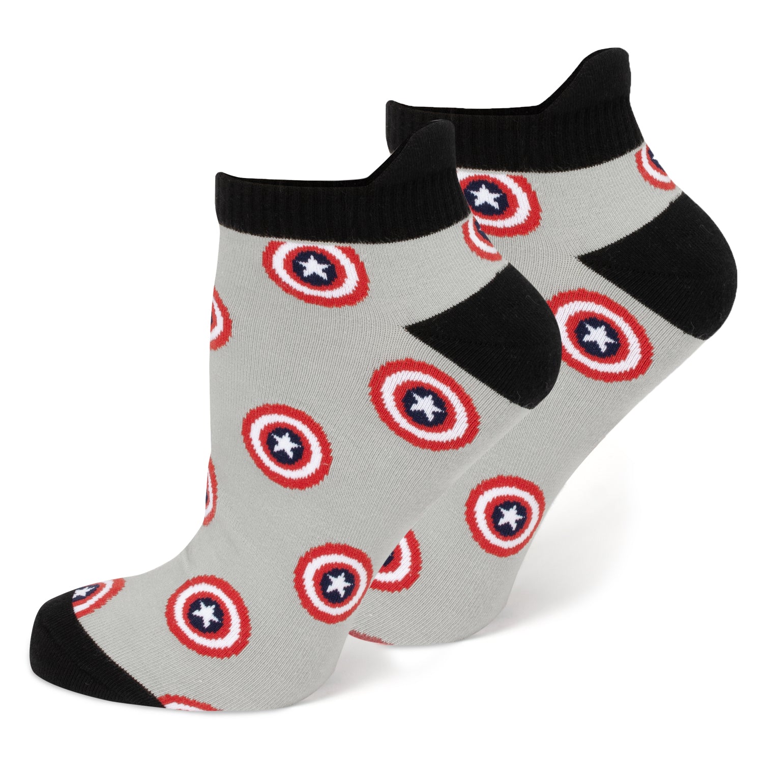 Captain America Ankle Socks 3 Pack and Lapel Pin Gift Set Image 3