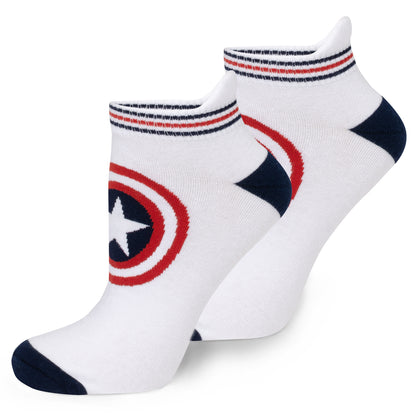 Captain America Ankle Socks 3 Pack and Lapel Pin Gift Set Image 4