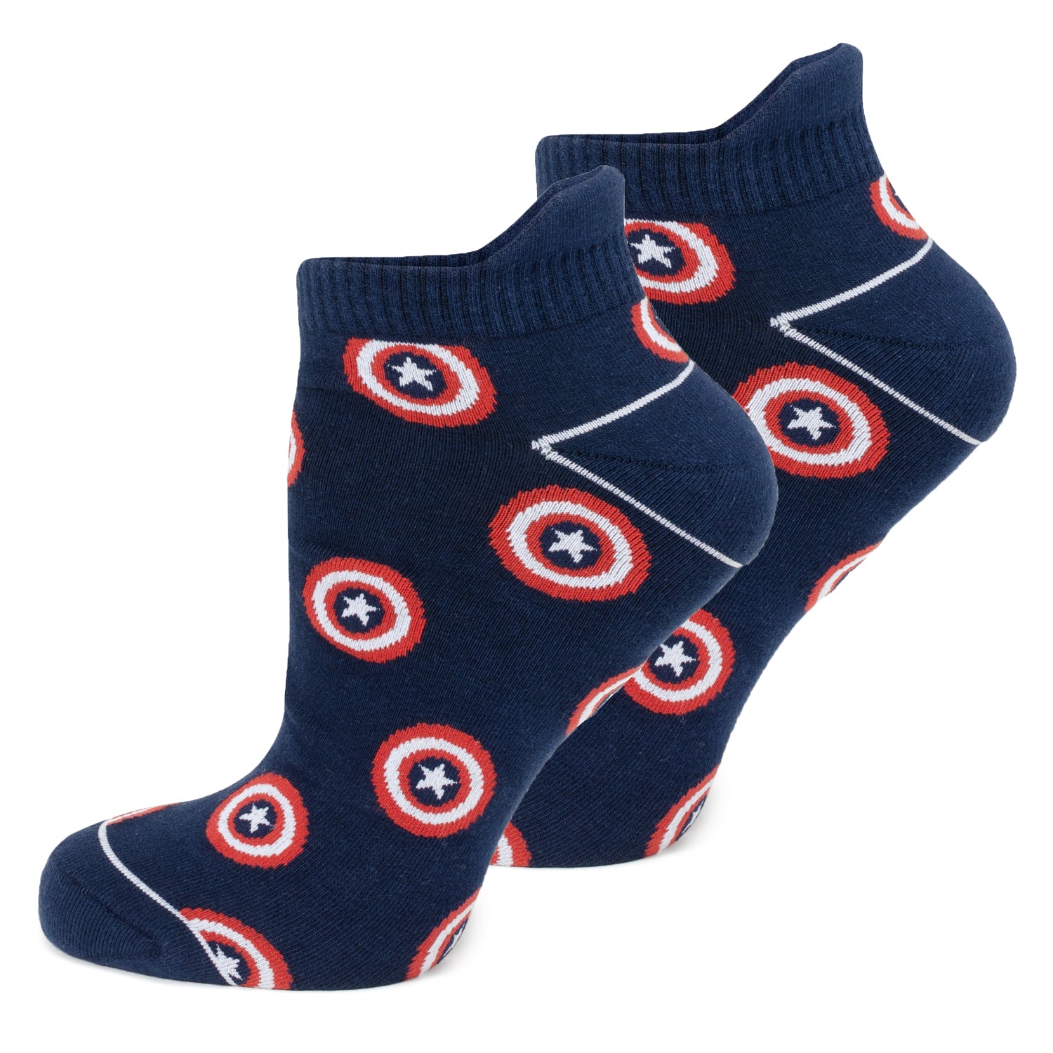 Captain America Ankle Socks 3 Pack and Lapel Pin Gift Set Image 5