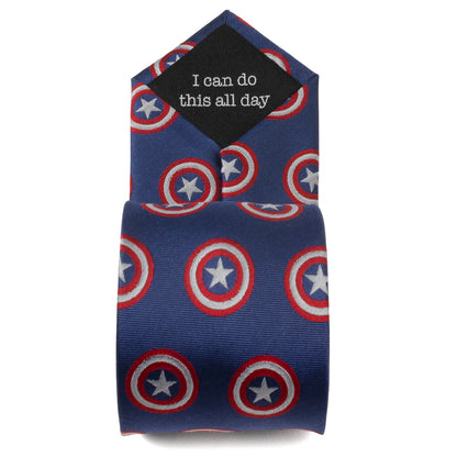 Captain America Blue Men's Tie Image 5