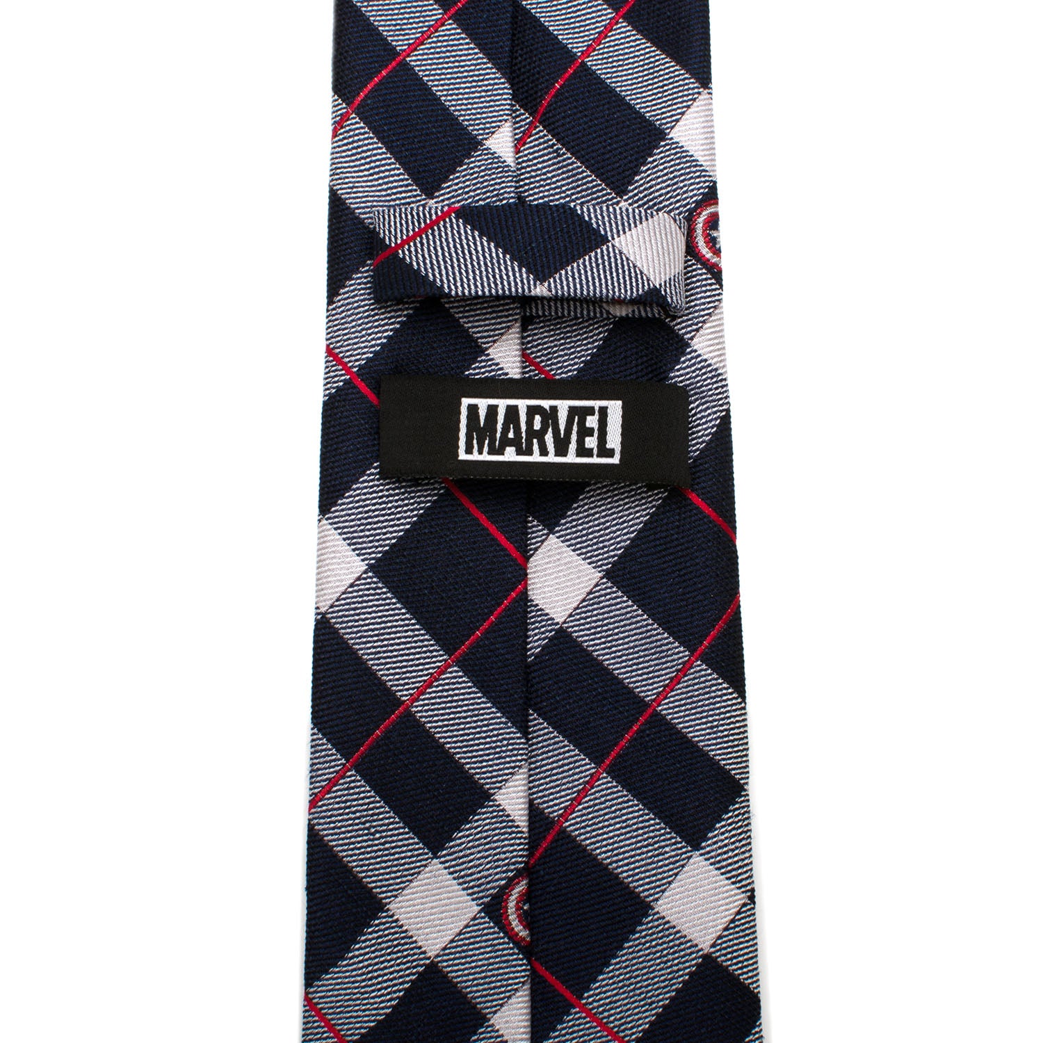 Captain America Blue Plaid Tie Image 4