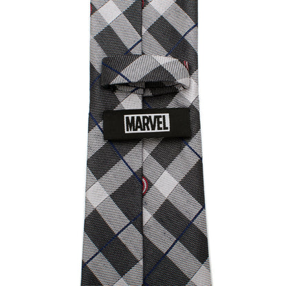 Captain America Gray Plaid Tie Image 4