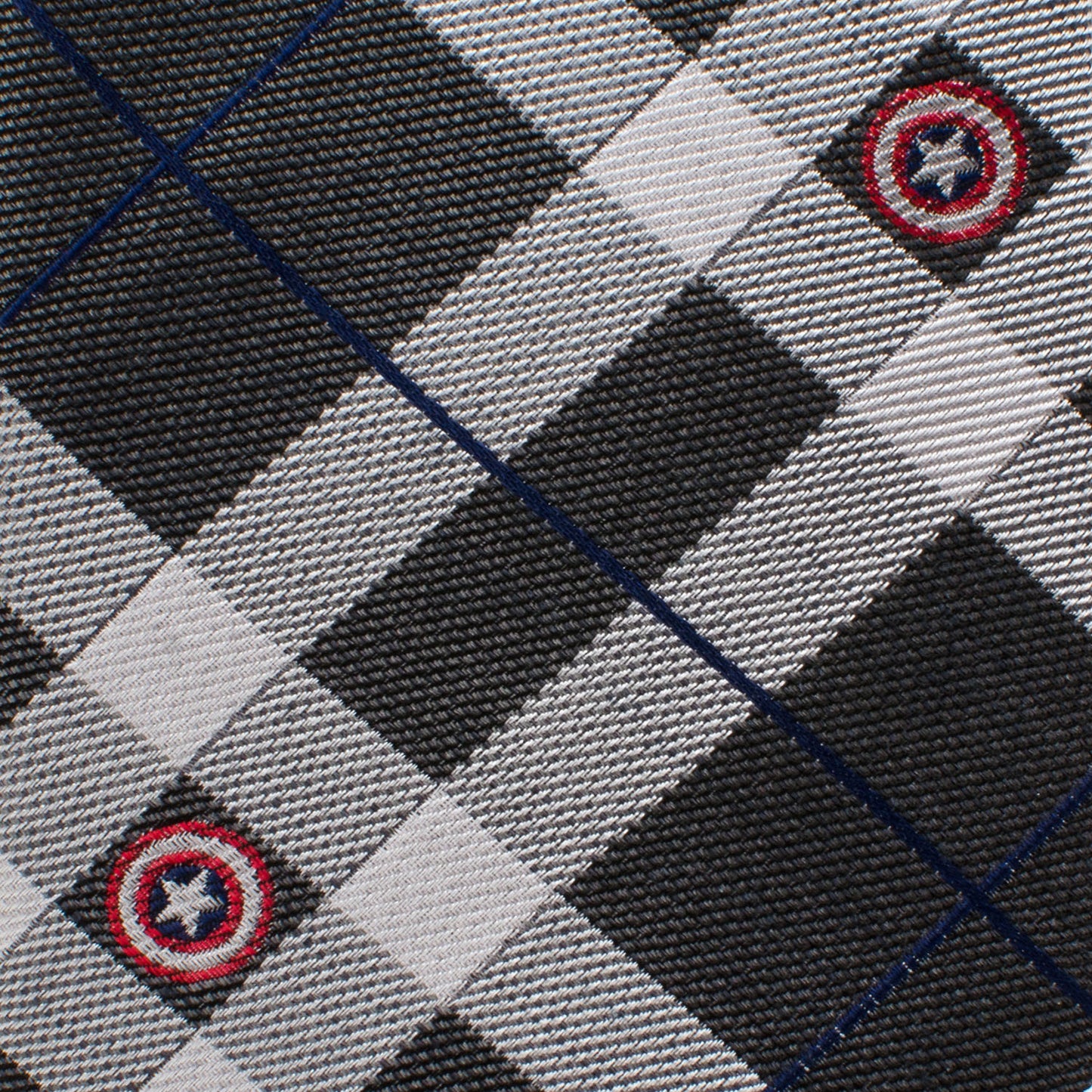 Captain America Gray Plaid Tie Image 5