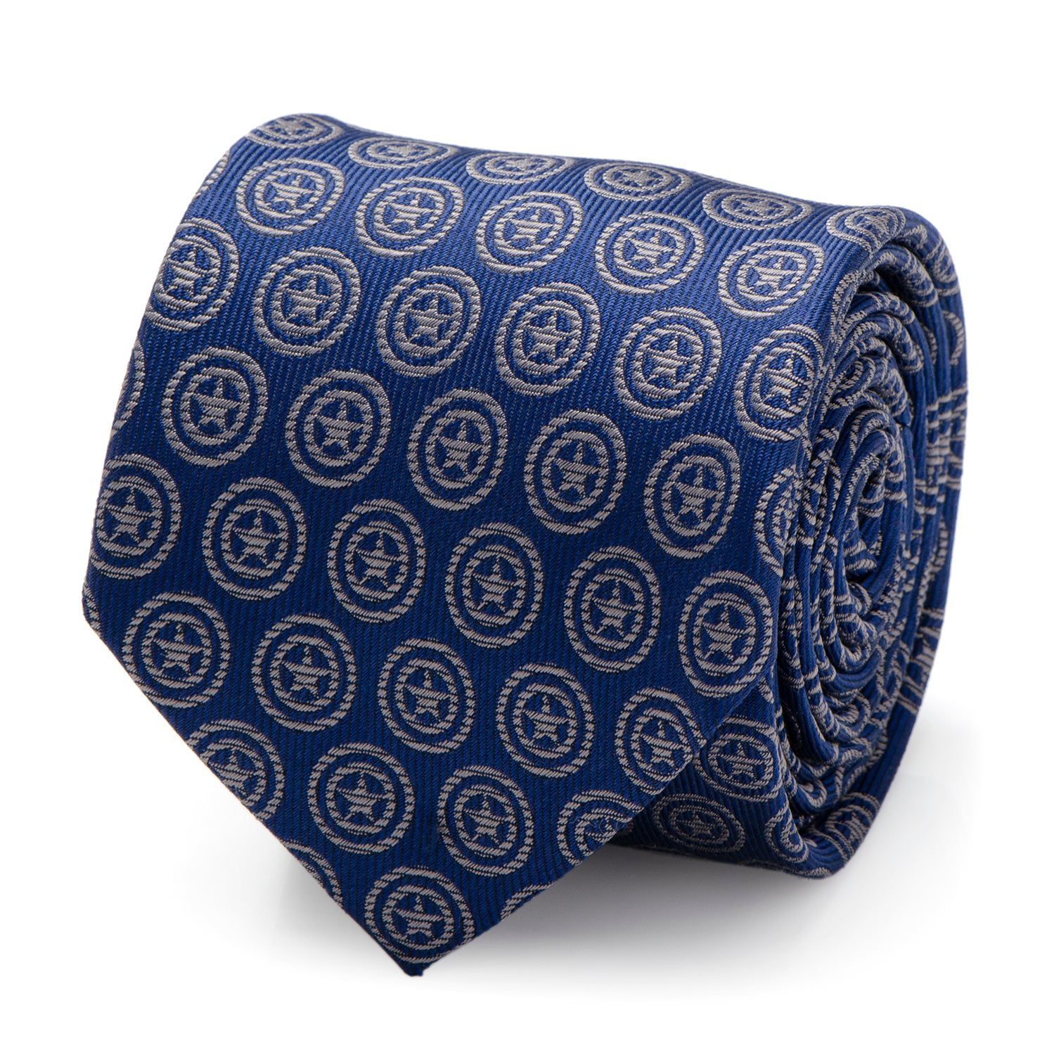 Captain America Shield Blue Men's Tie Image 1