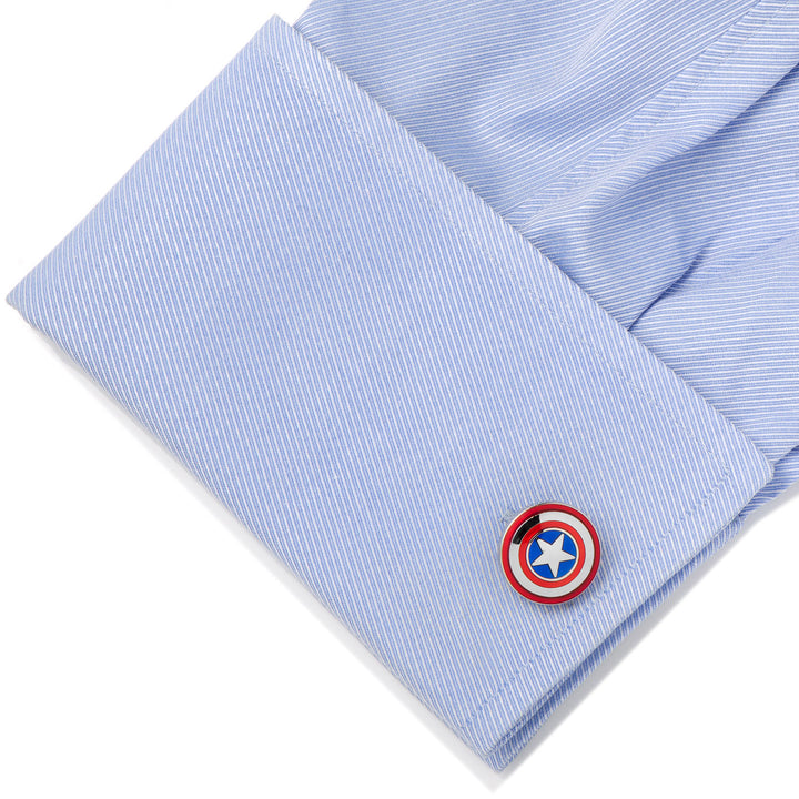 Captain America Cufflinks and Tie Bar Gift Set Image 4