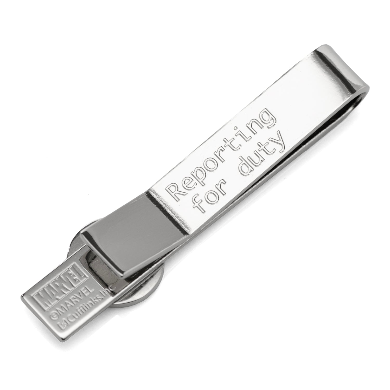 Captain America Silver Hidden Message Tie Bar Image 4