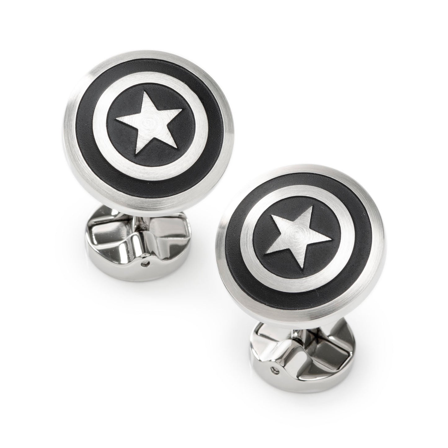 Captain America Shield Stainless Steel Cufflinks Image 1