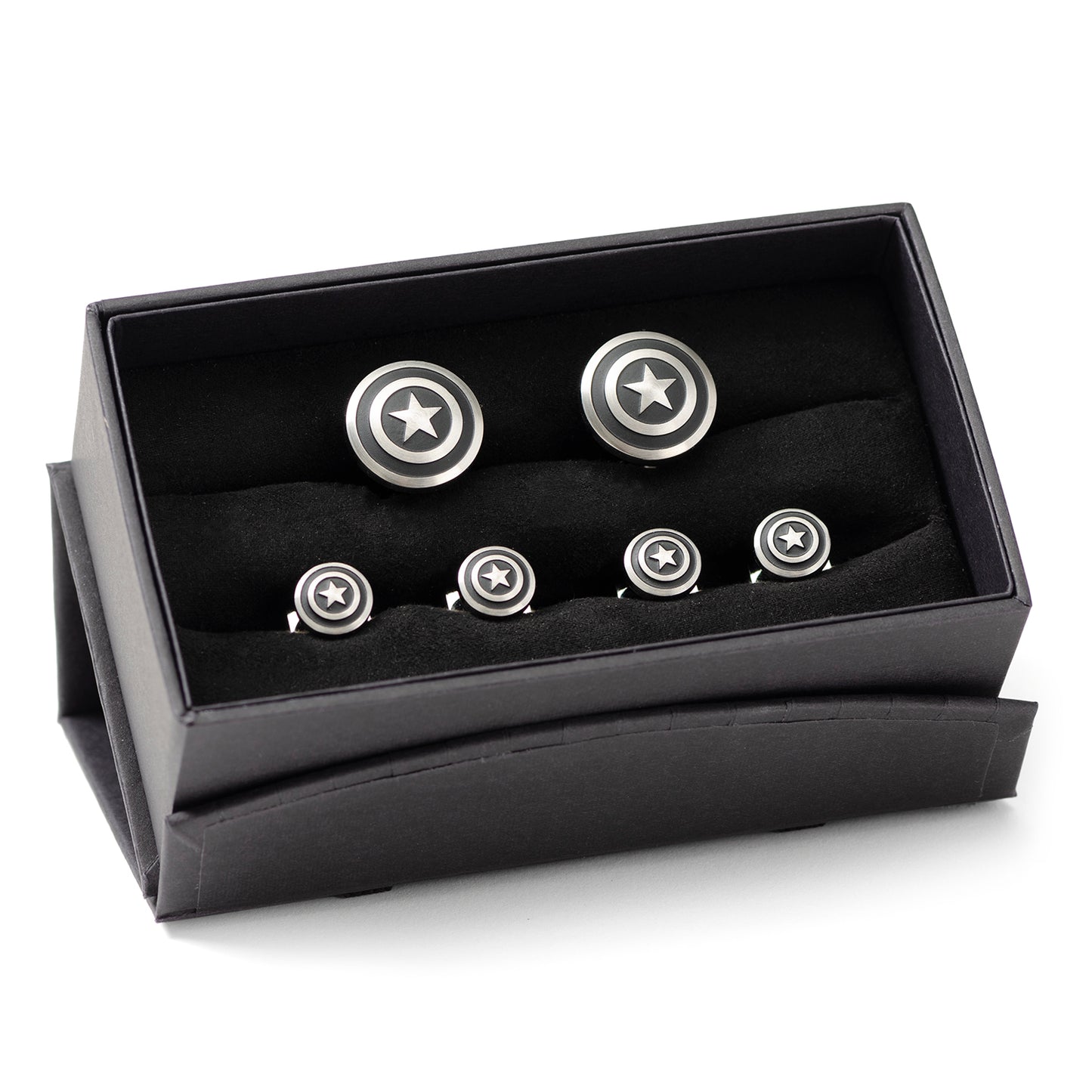 Captain America Shield Stainless Steel Stud Set Image 2