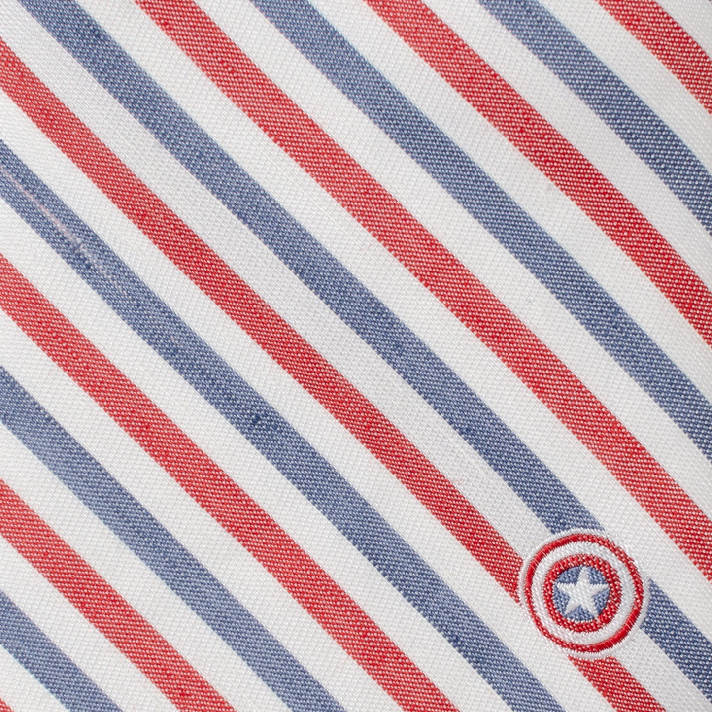 Captain America Striped White Men's Tie Image 4