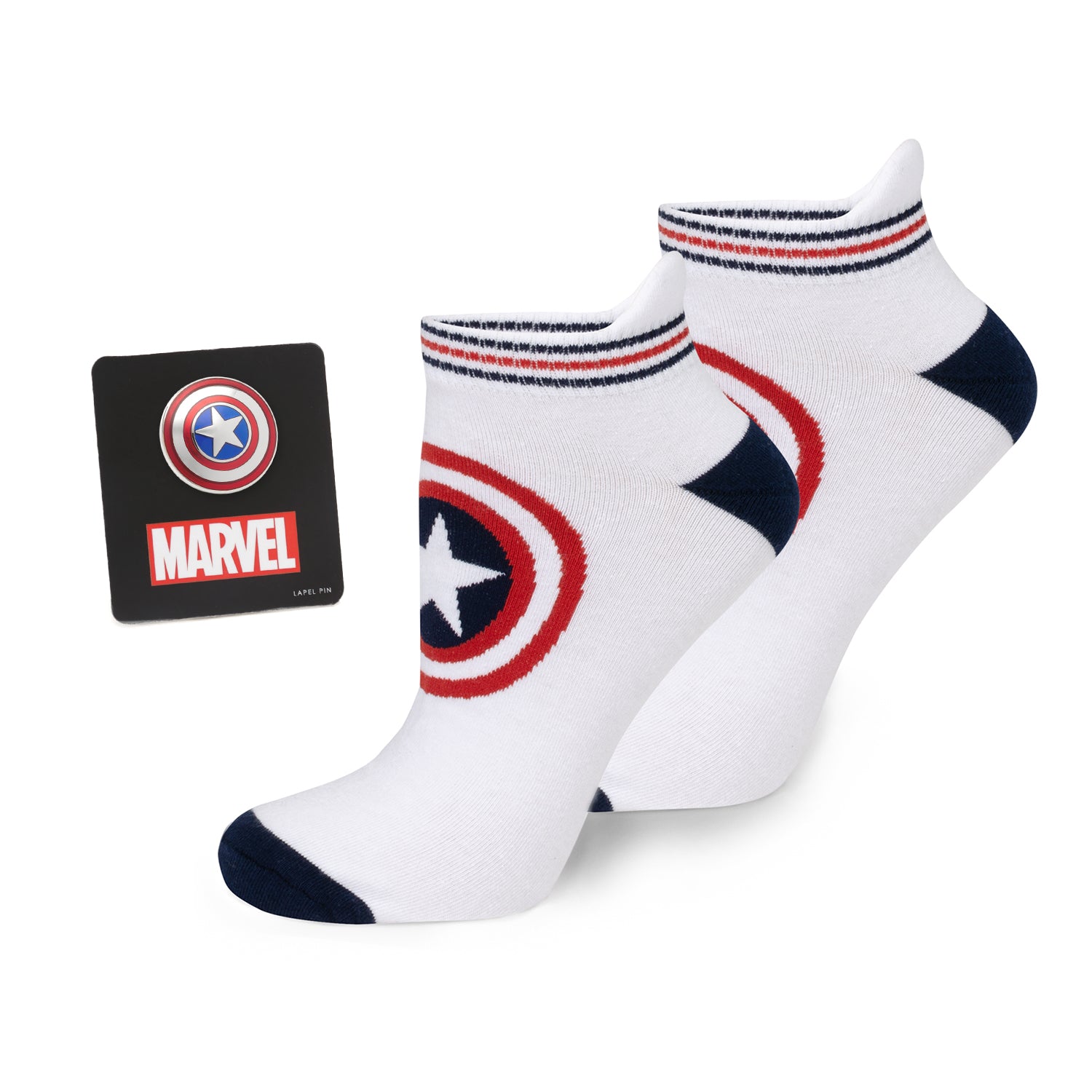 Captain America White Ankle Gift Set Image 1