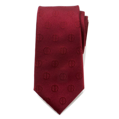 Deadpool Maroon Men's Tie Image 3