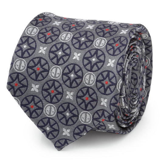 Deadpool Gray Men's Tie Image 1