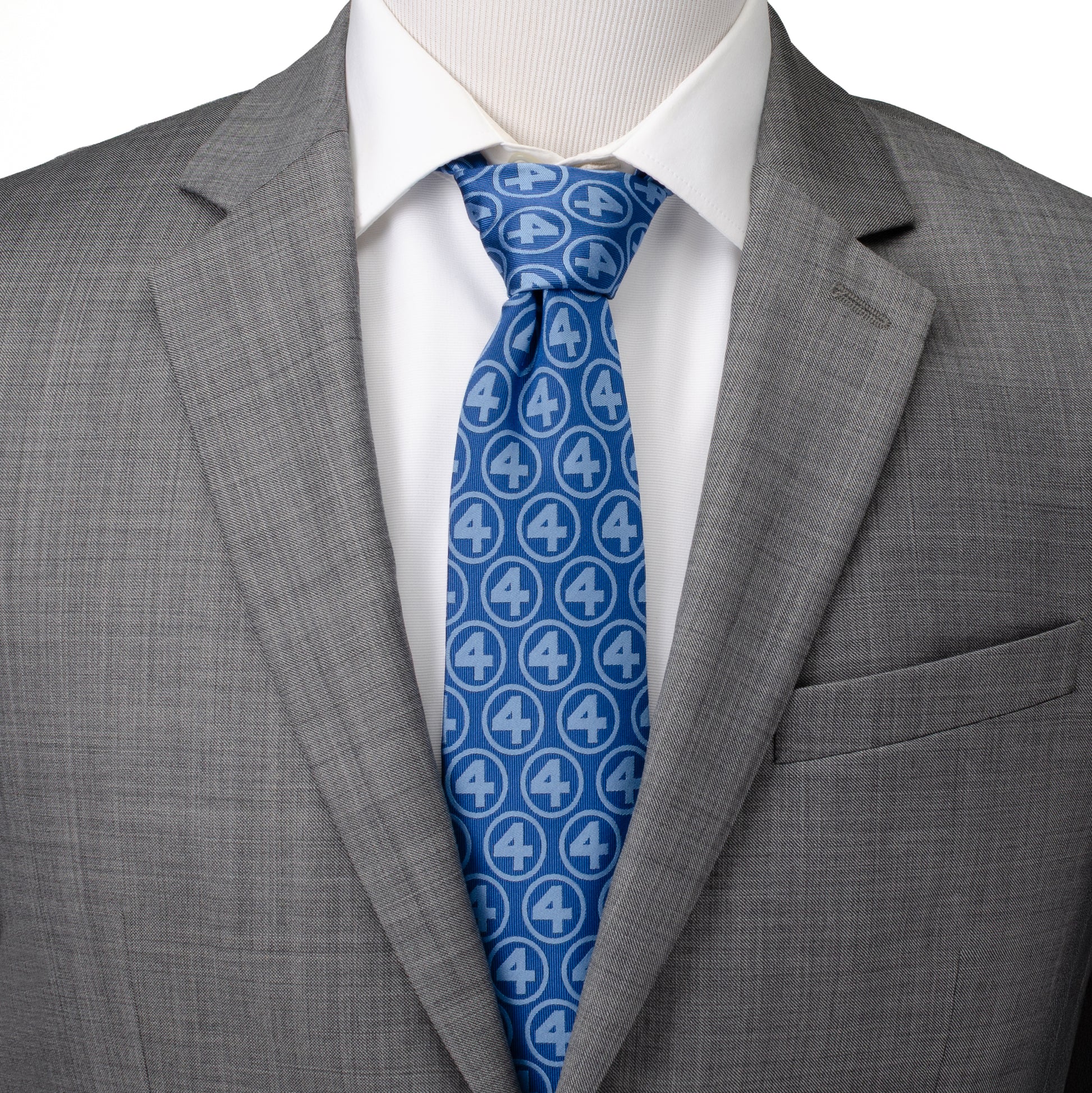 Fantastic Four Blue Men's Tie Image 2