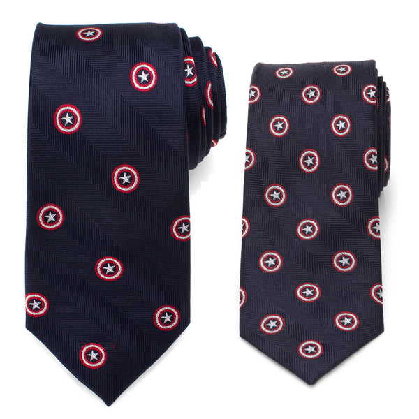 Father and Son Captain America Necktie Gift Set Image 1