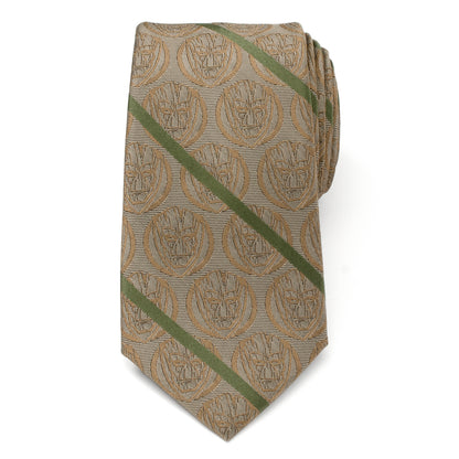 Groot Tan Striped Men's Tie Image 4