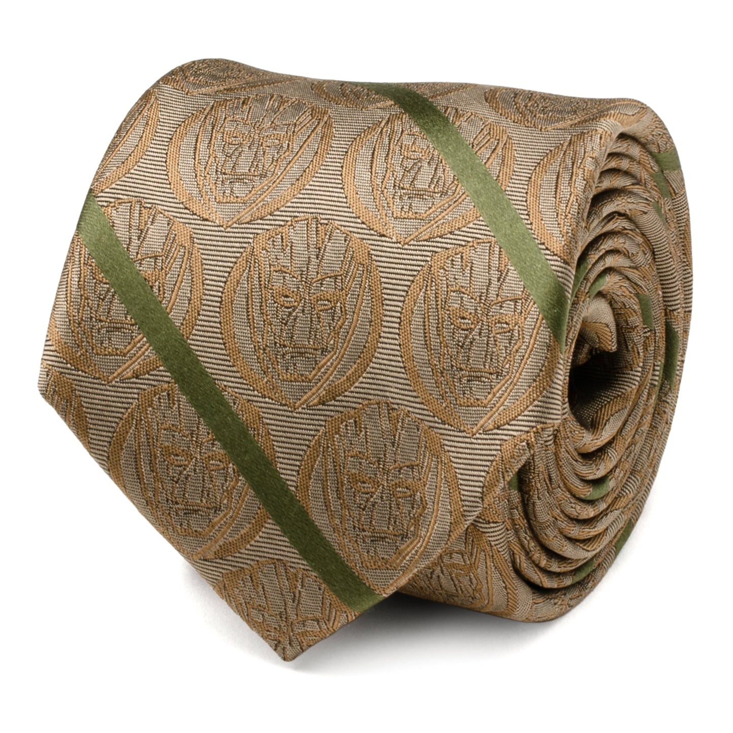 Groot Tan Striped Men's Tie Image 1