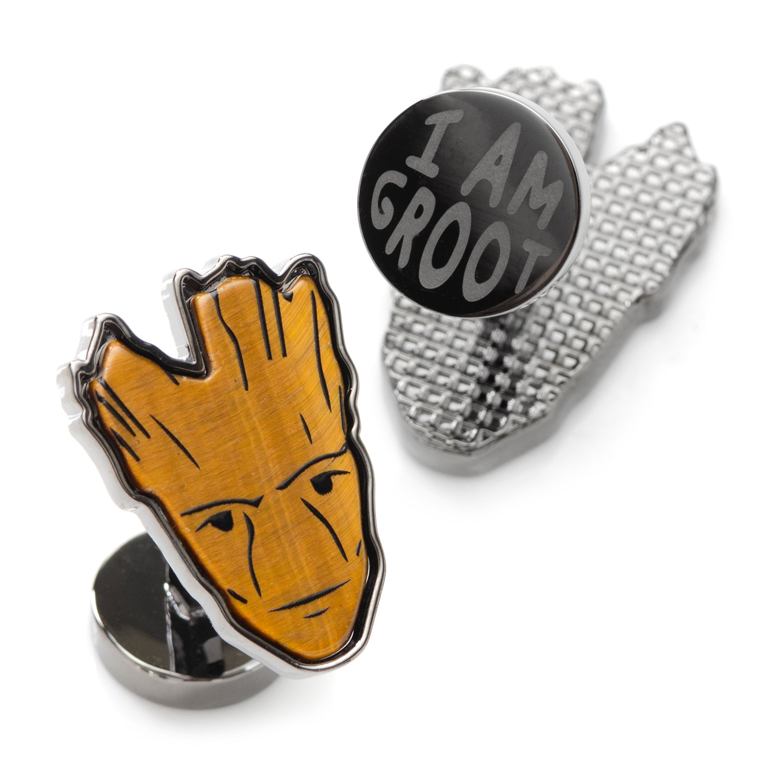 I Am Groot Tigers Eye Cufflinks Image 2