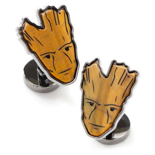 I Am Groot Tigers Eye Cufflinks Image 1