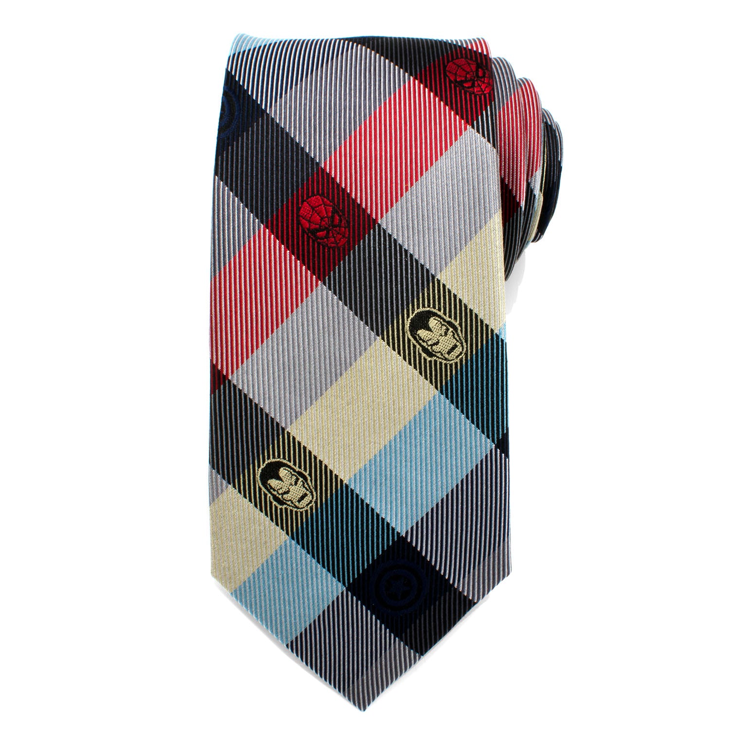 Marvel Comics Plaid Men's Tie Image 3