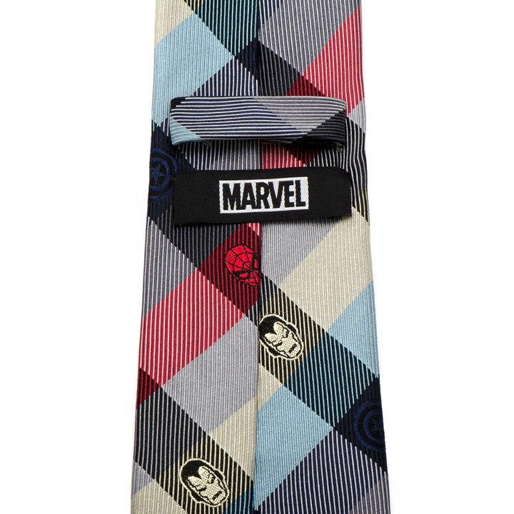 Marvel Comics Plaid Men's Tie Image 4