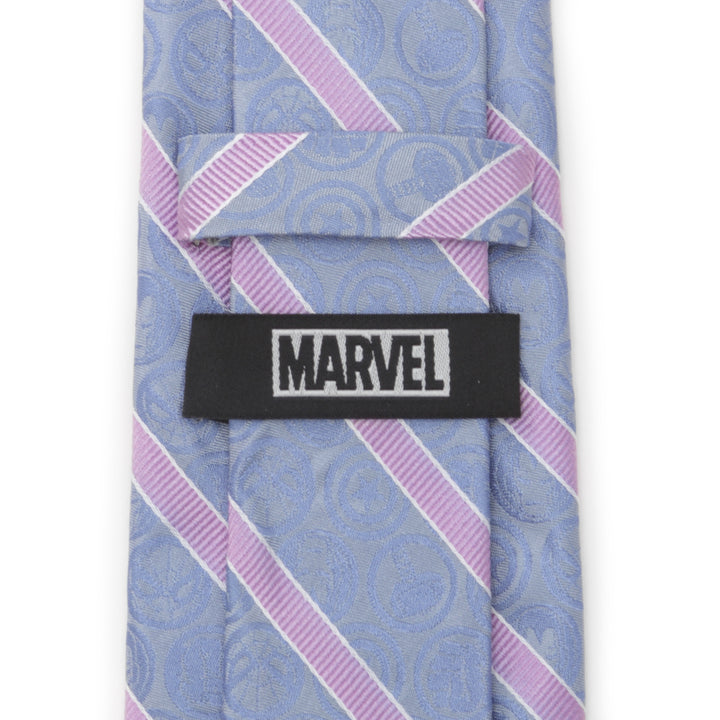 Marvel Comics Blue and Pink Stripe Silk Men's Tie Image 4