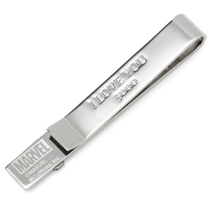 Iron Man "I Love You 3000" Textured Hidden Message Tie Bar Image 4