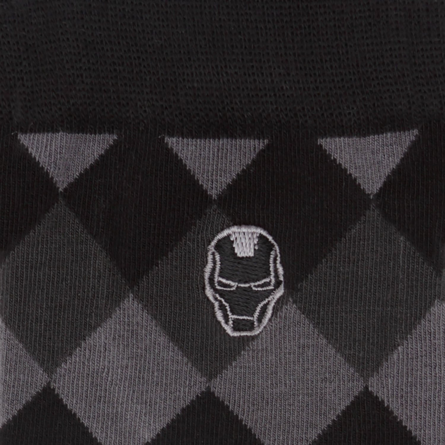 Iron Man Argyle Black Men's Socks Image 3