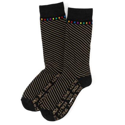 Infinity Stone Stripe Black Stripe Socks Image 2