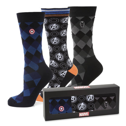 Marvel Argyle 3 Socks Pack and Lapel Pin Gift Set Image 2