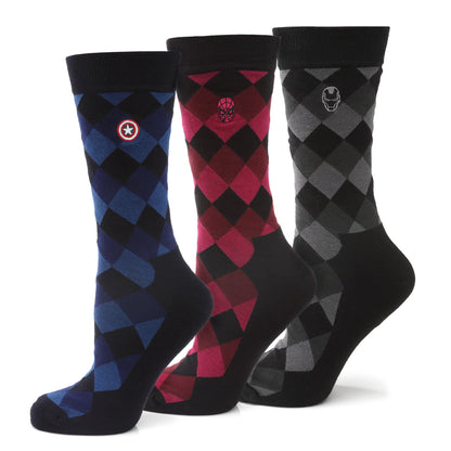 Marvel Argyle Socks 3 Pack Gift Set Image 1