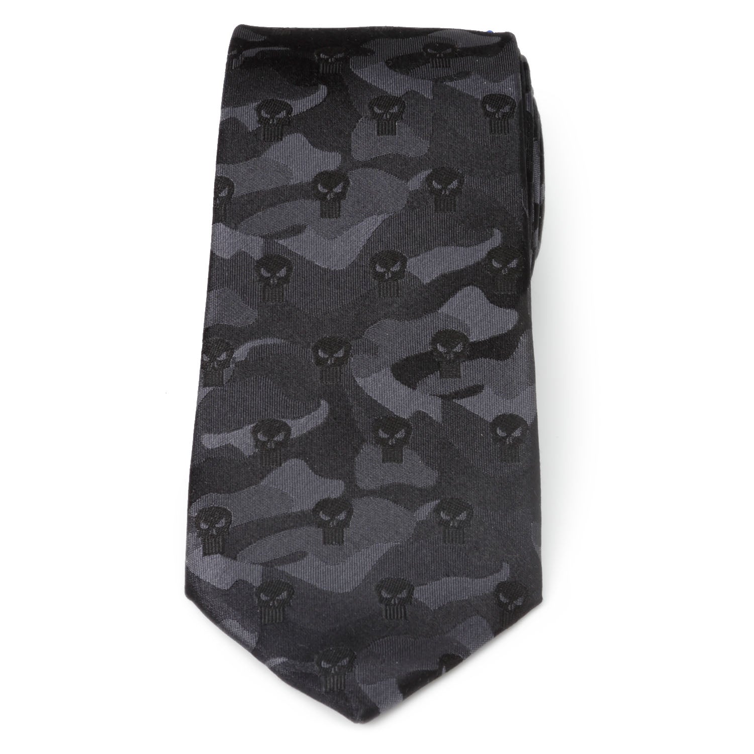 The Punisher Camo Black Silk Men's Tie Image 3