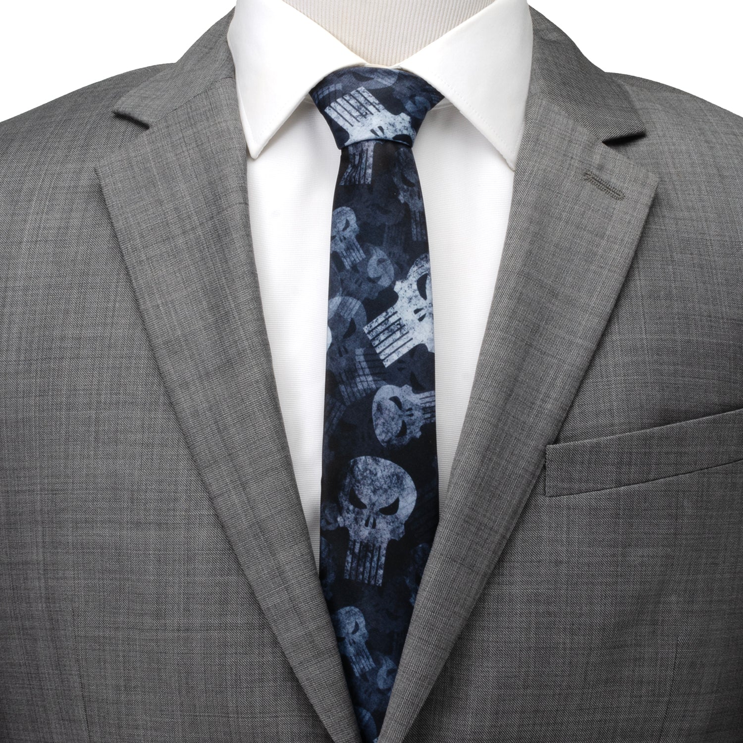 Punisher Dark Teal Men's Tie Image 2