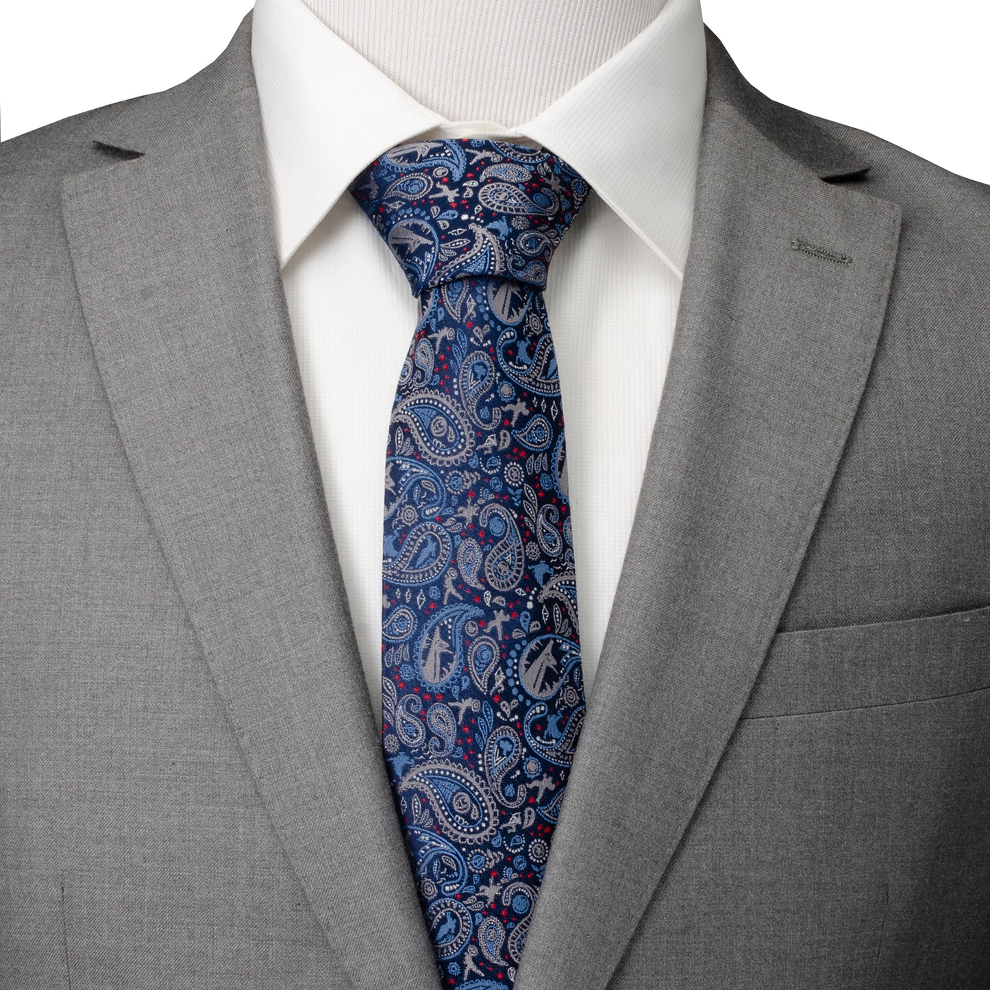 Avengers Blue Multi Paisley Men's Tie Image 2