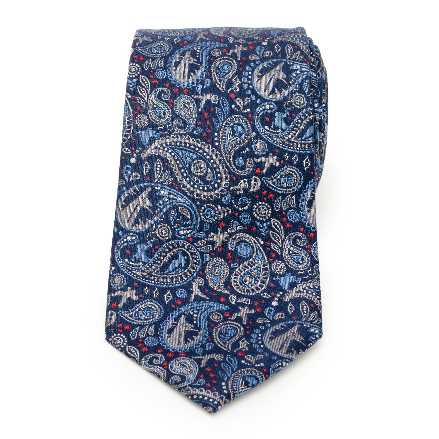 Avengers Blue Multi Paisley Men's Tie Image 3