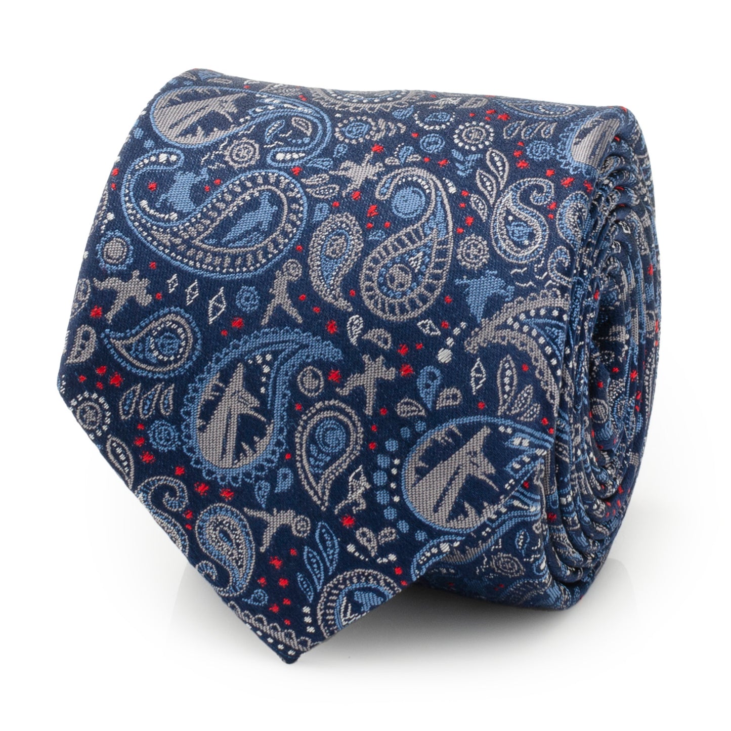 Avengers Blue Multi Paisley Men's Tie Image 1