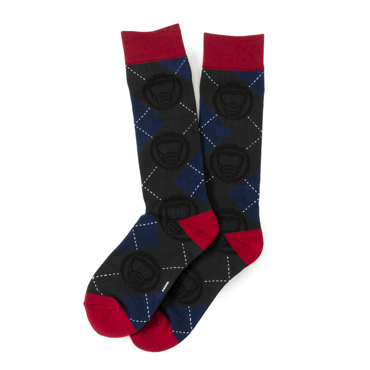 Star-Lord Charcoal Argyle Men's Socks Image 2