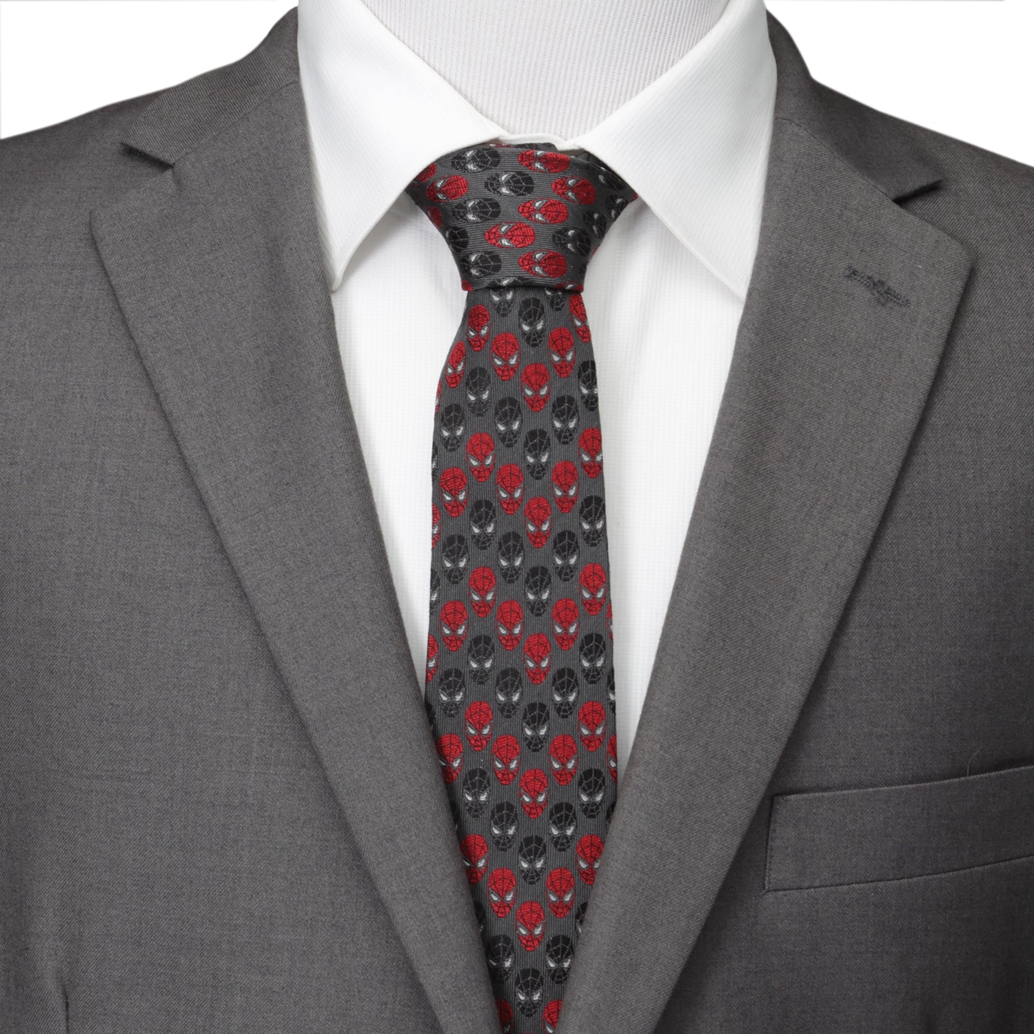 Spider-Man Chevron Red Black Men's Tie Image 2