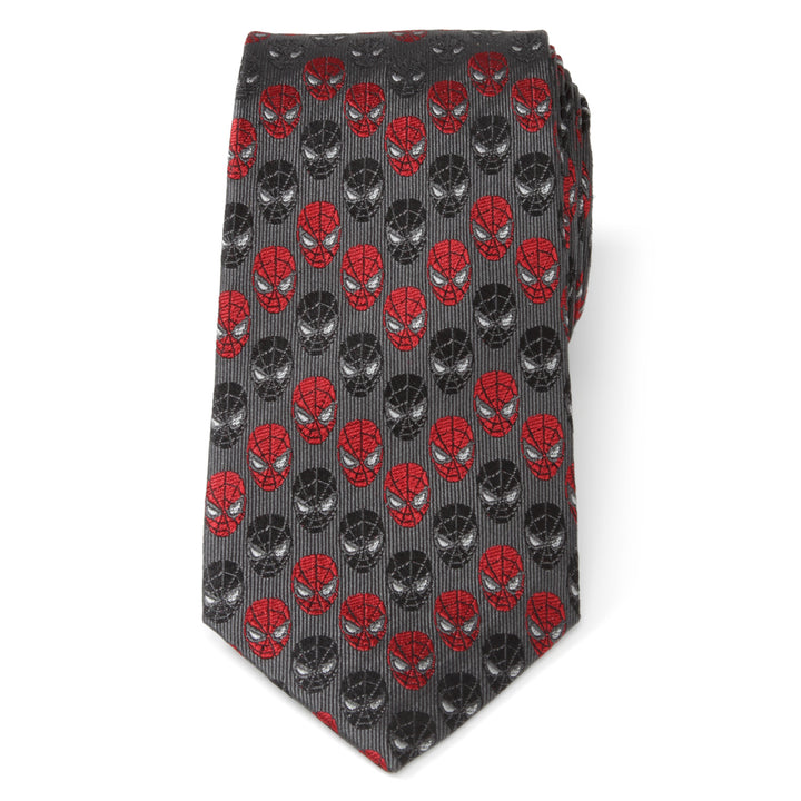 Spider-Man Chevron Red Black Men's Tie Image 3