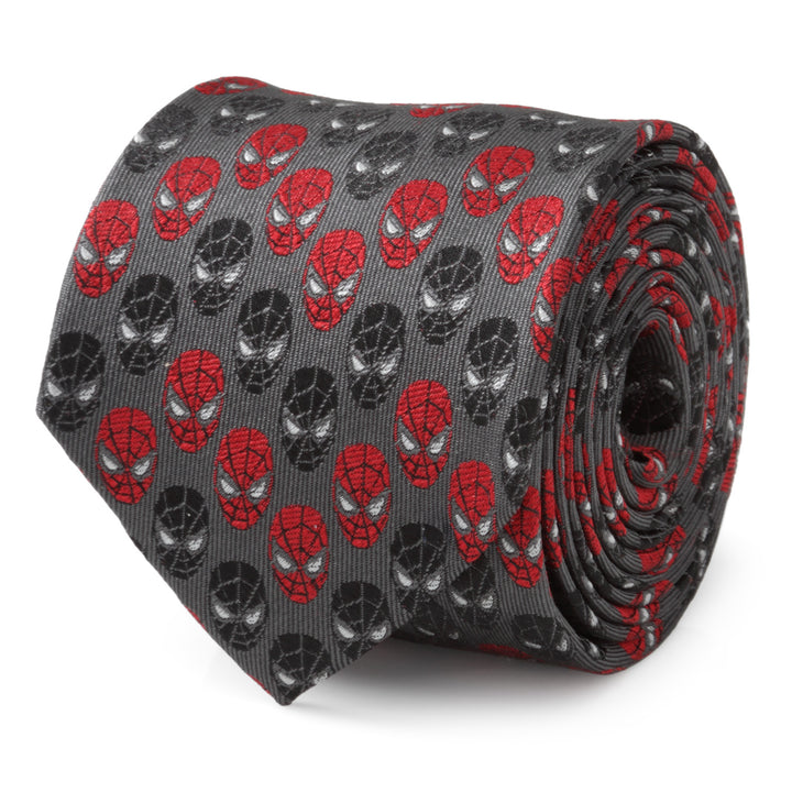 Spider-Man Chevron Red Black Men's Tie Image 1