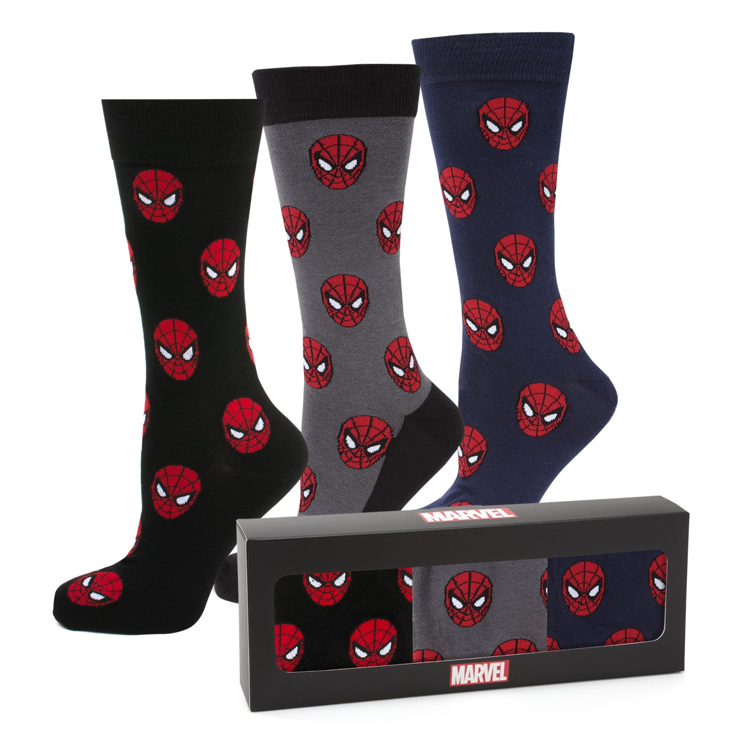 Marvel Spider-Man 3 Pack Socks and Lapel Pin Gift Set Image 2
