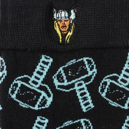 Thor Pattern Blue/Black Socks Image 3