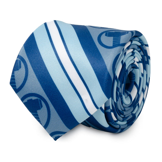 Thor Blue Striped Men's Tie Image 1