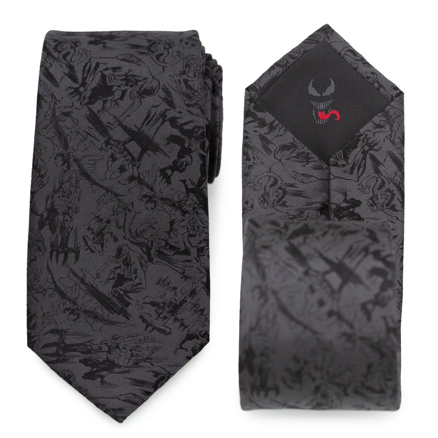Venom Dark Gray Action Men's Tie Image 1