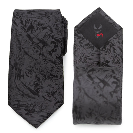 Venom Dark Gray Action Men's Tie Image 1