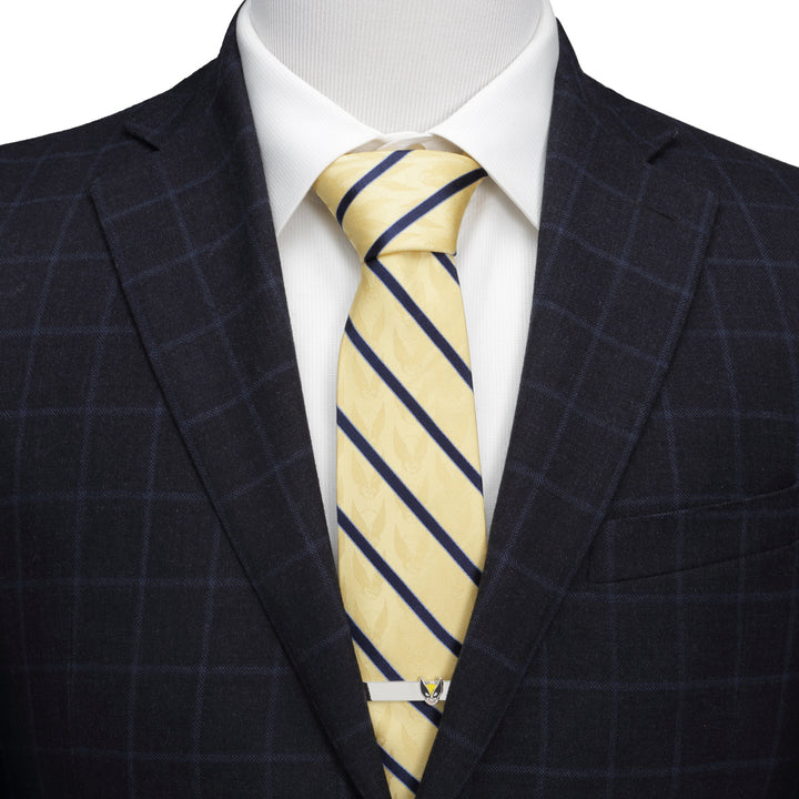 Wolverine Mask Yellow and Navy Silk Men's Tie Image 2
