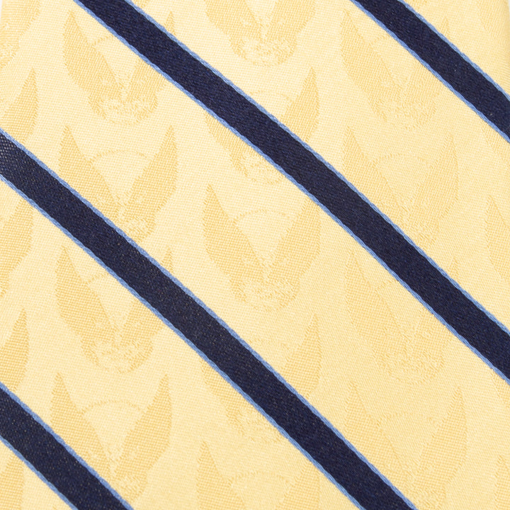 Wolverine Mask Yellow and Navy Silk Men's Tie Image 5