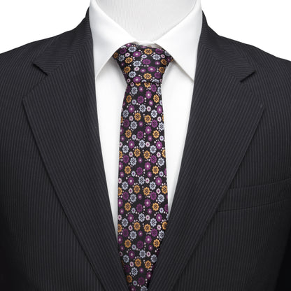 X-Men Floral Charcoal Men's Tie Image 2