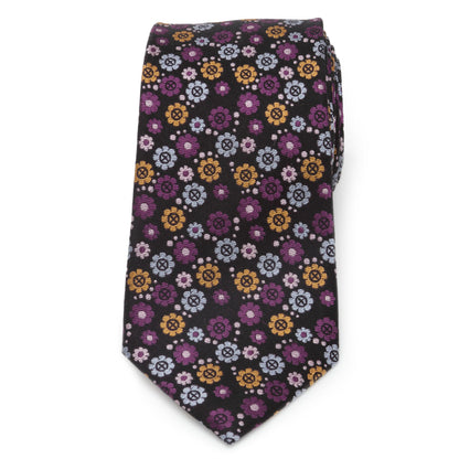 X-Men Floral Charcoal Men's Tie Image 3