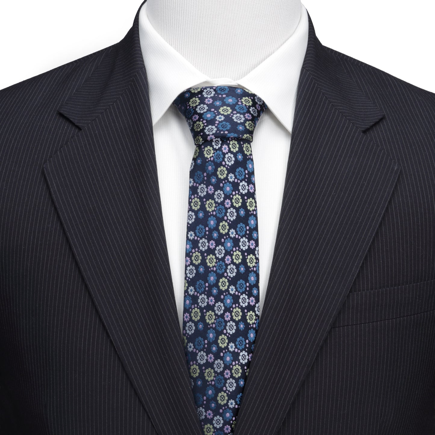 X-Men Floral Navy Men's Tie Image 2